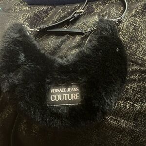 Versace couture fur bag